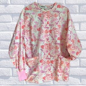 Jasco Scrub Jacket Love Theme Size Medium